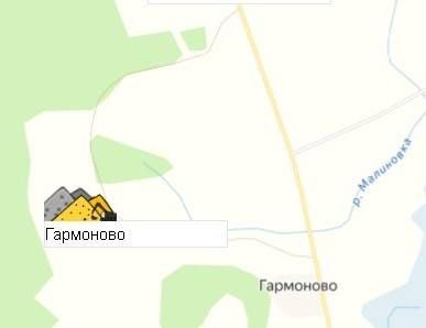 Карьер Гармоново на карте