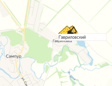 Карьер Гавриловский на карте