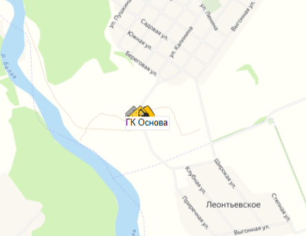 Карьер  ГК Основа на карте