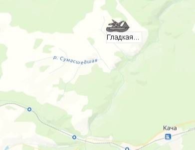 Карьер Гладкая Кача на карте