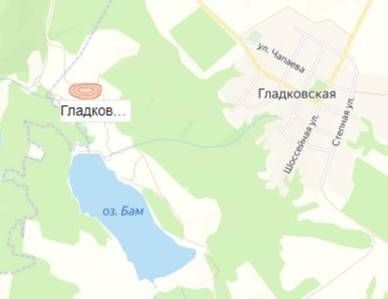 карьер Гладковский на карте