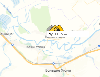 Карьер Глушицкий-1 на карте