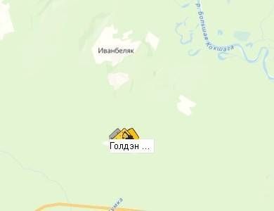 карьер Голдэн флэш на карте