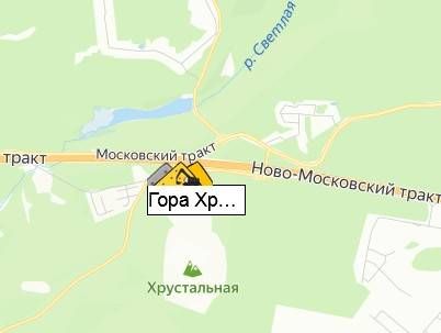 карьер Гора Хрустальная на карте