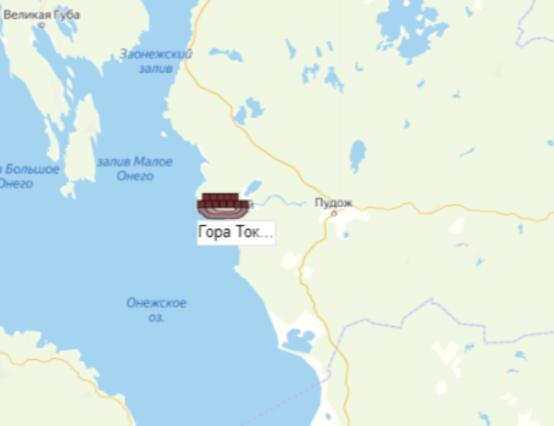 карьер Гора Токимовка на какрте