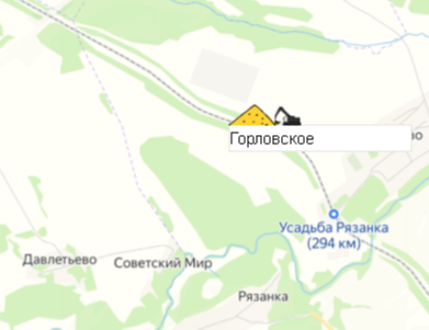 Месторождение Горловское на карте