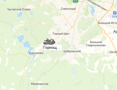 карьер Горнощитское на карте