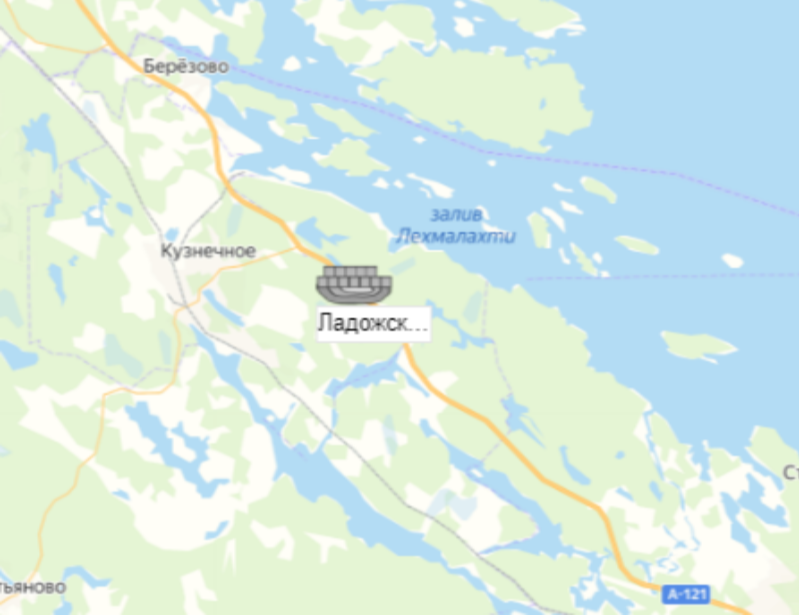 карьер Ладожский  на карте