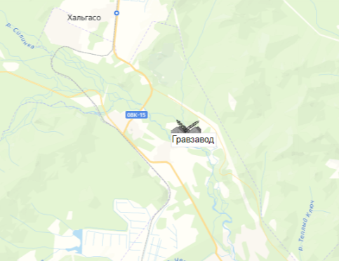 Гравзавод на карте