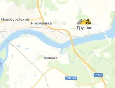 Грузовой порт на карте