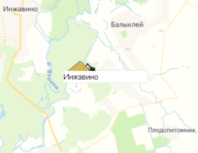 Карьер Инжавино на карте