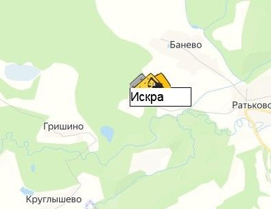 карьер Искра на карте