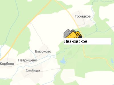 Карьер Ивановское на карте