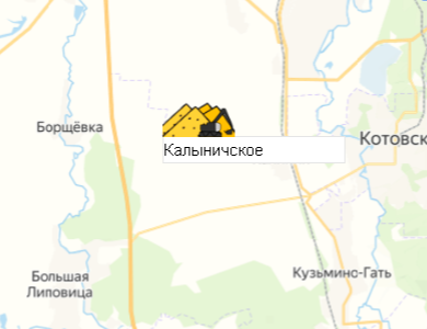 Карьеры Калыничское на карте