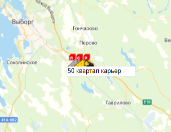 50 квартал карьер  на карте
