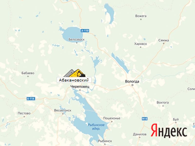 Абакановский карьер на карте