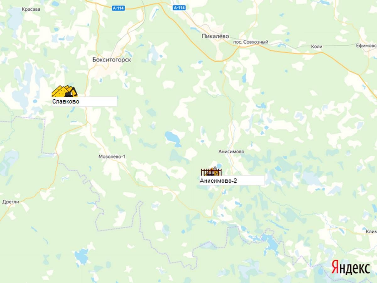 Карьер Анисимово-2 на карте