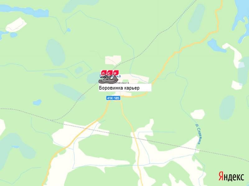 Боровинка карьер на карте