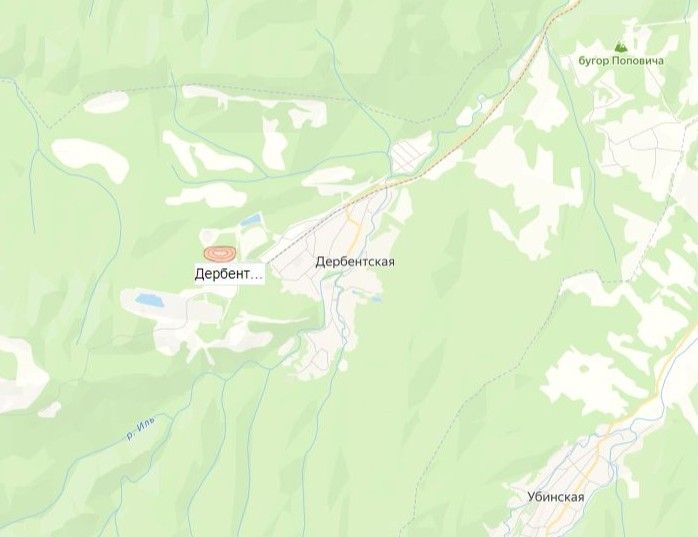 карьер Дербентский участок гора на карте