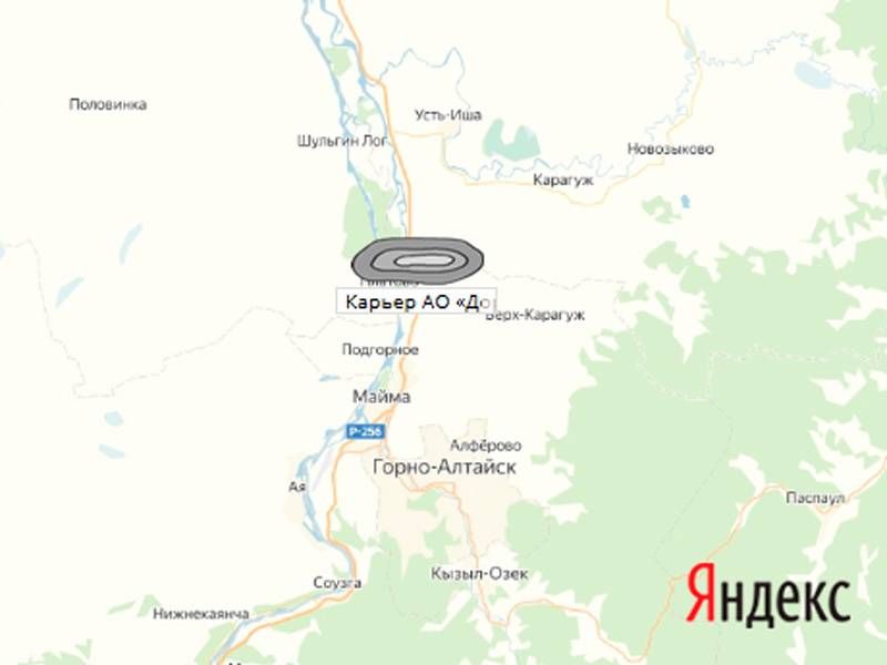 карьер Дорожник на карте