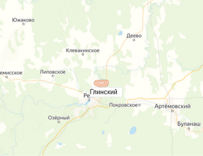 карьер Глинский на карте