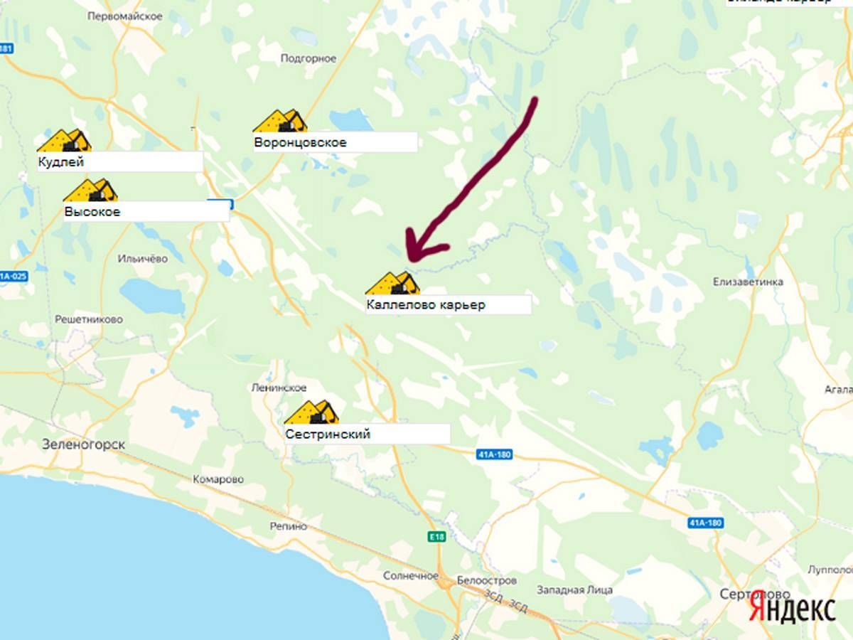 Каллелово карьер  на карте