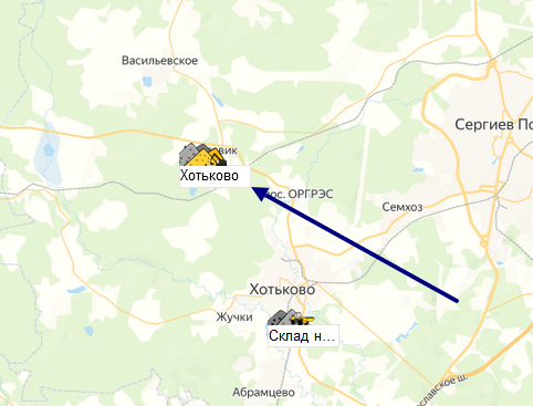 карьер Хотьково на карте