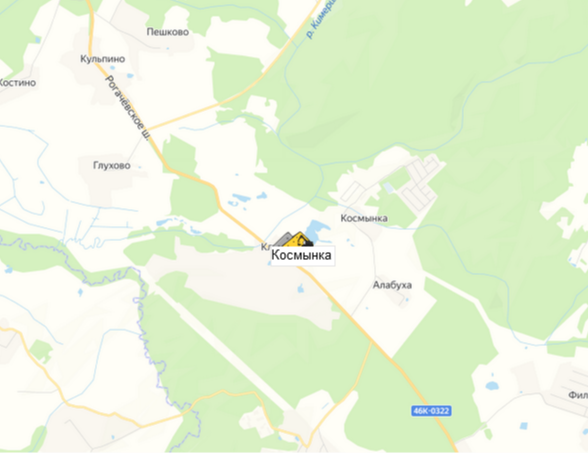 карьер космынка на карте