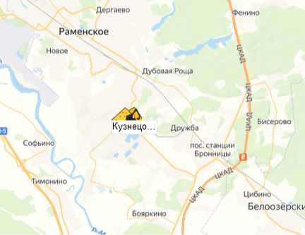 карьер Кузнецово - 1 на карте