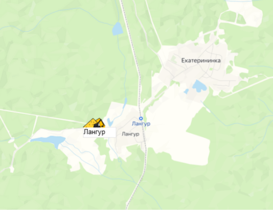 карьер Лангур на карте