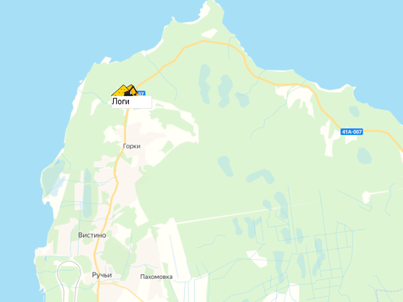 карьер Логи на карте