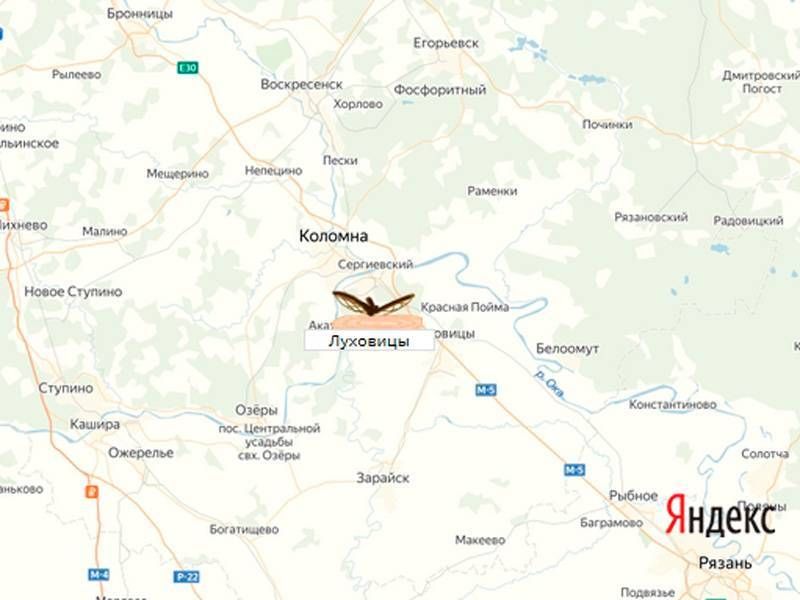 карьер Луховицы на карте