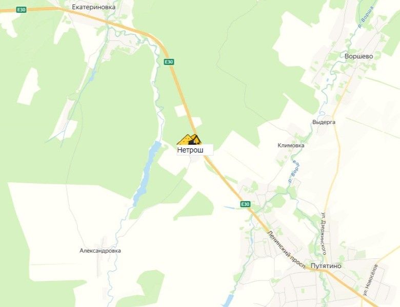 Нетрош  на карте