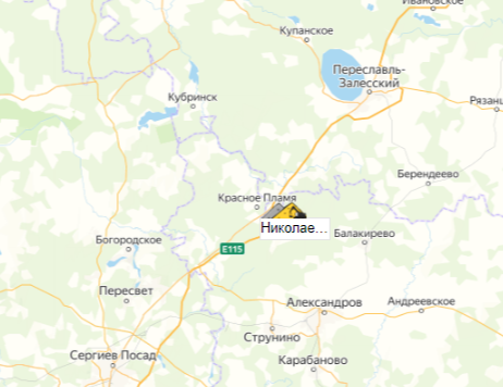 карьер Николаевка на карте