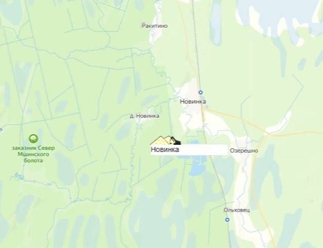 карьер Новинка на карте