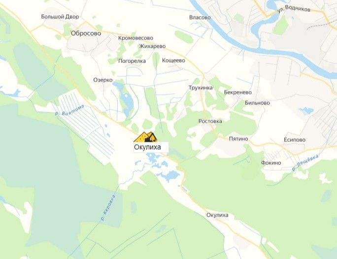 карьер Окулиха на карте