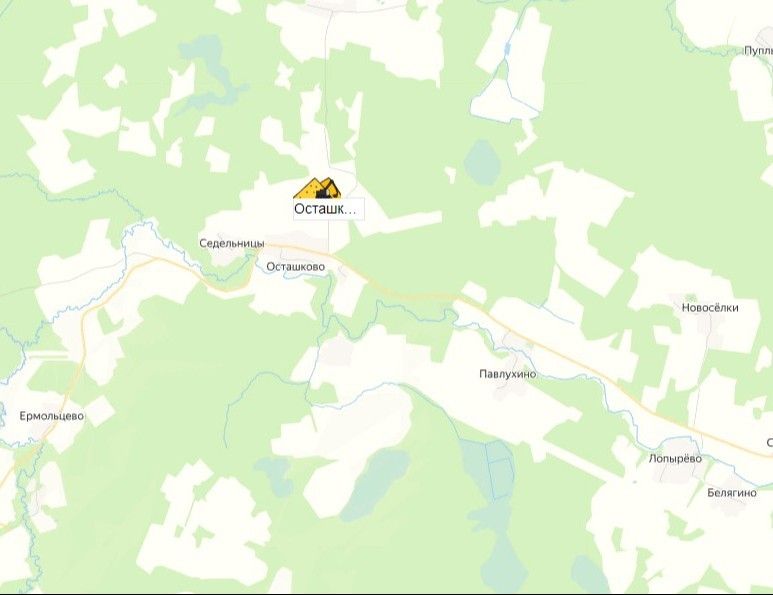 Карьер Осташково на карте