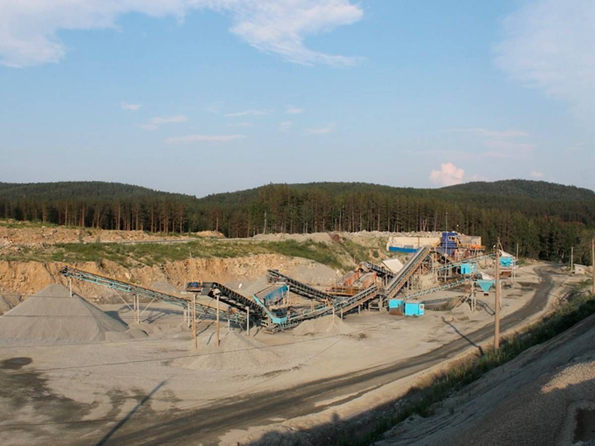 карьер щебня