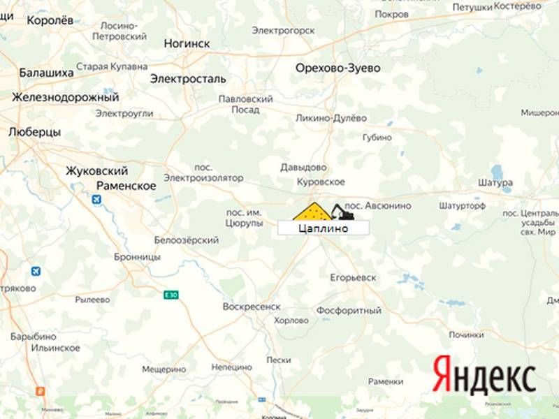 карьер  Цаплино на карте