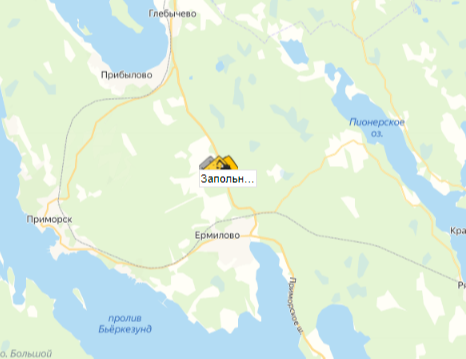 карьер Запольное на карте