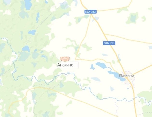 карьер Анскино на карте