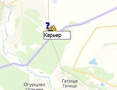 карьер на карте