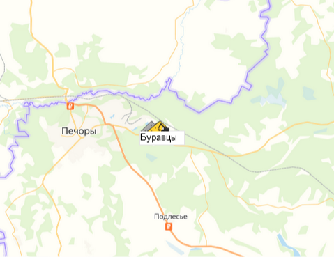 карьер Буравцы на карте