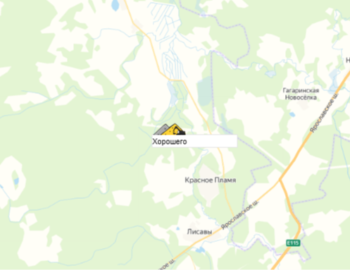 карьер Хорошего на карте