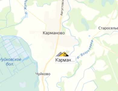 Карьер Карманово на карте