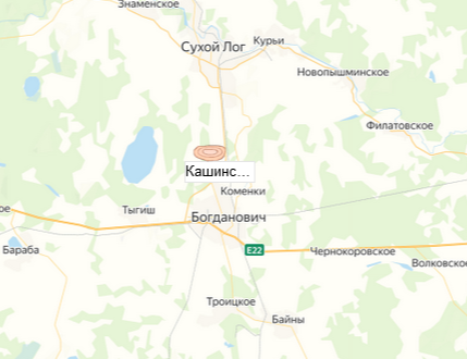 карьер Кашинское на карте