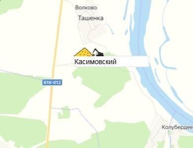 карьер Касимовский на карте