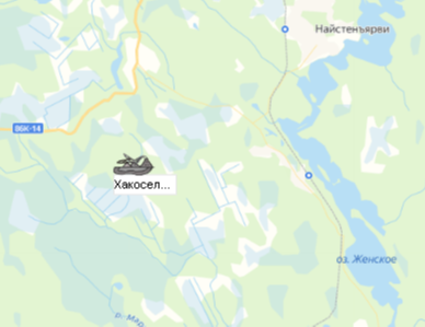 Карьер Хакоселькский на карте