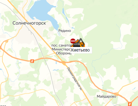 карьер Хметьево на карте