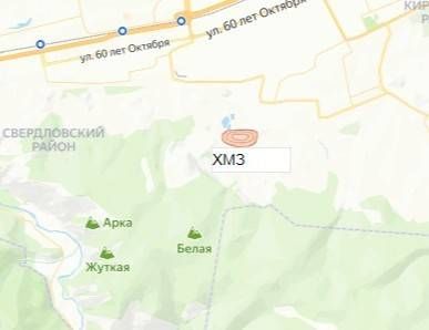карьер ХМЗ на карте